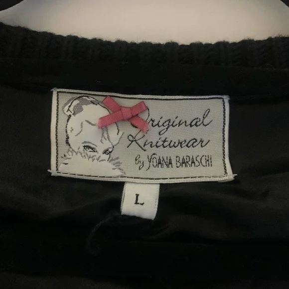 YOANA BARASCHI Black Knit Chain Cardigan Sweater - NWT - Picture 10 of 16